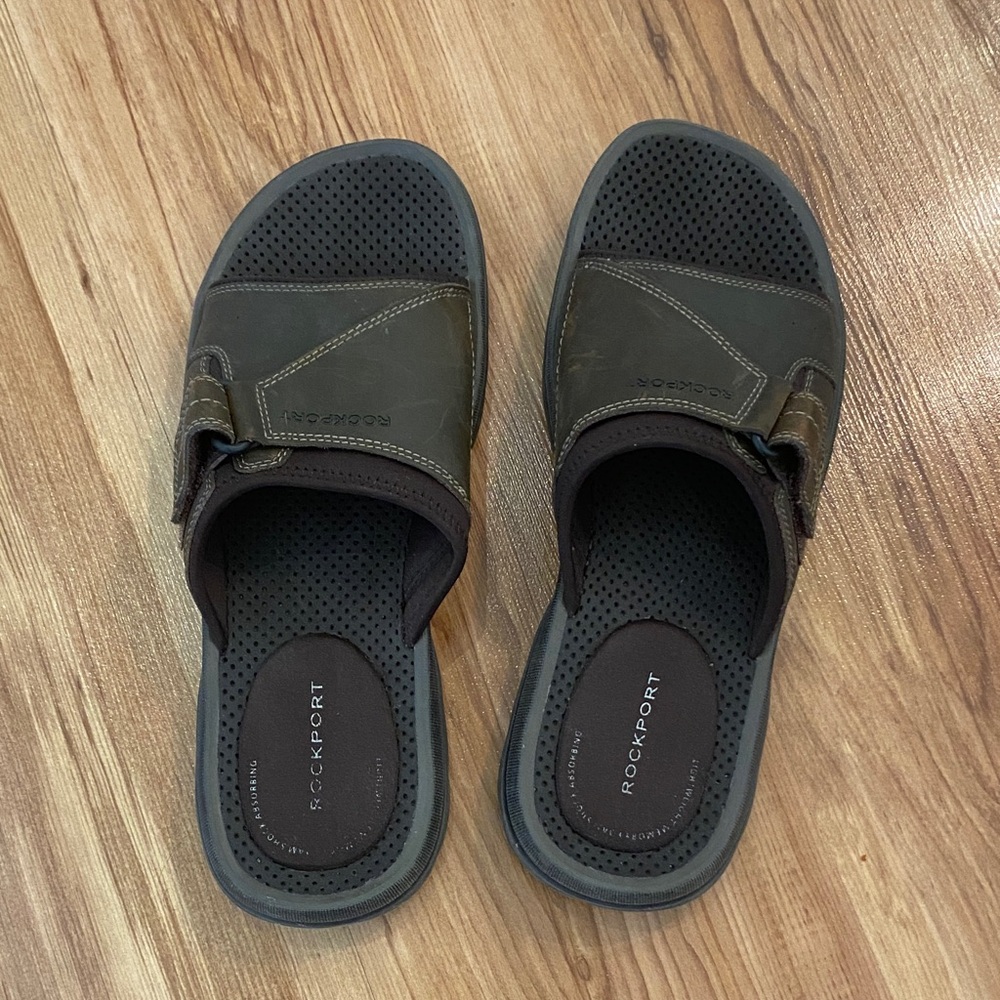 ROCKPORT Leather slides - Men’s 12